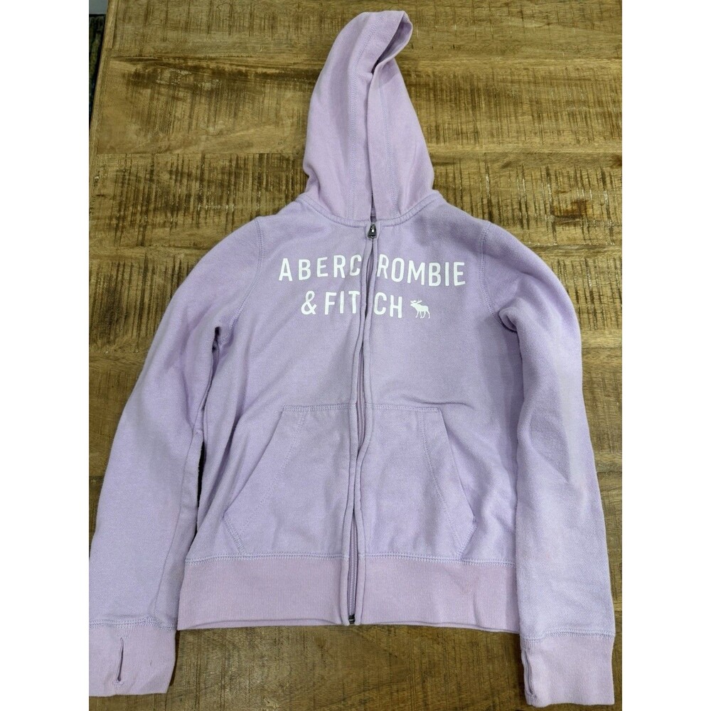 Abercrombie Kids Zip Up Jacket‎ Kids Size 11/12 Lavender Girls Hoodie